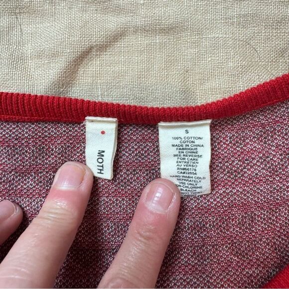 Moth Lovelorn Cardigan Size Small Cropped Sleeve Button Down Floral Hearts - Picture 5 of 5